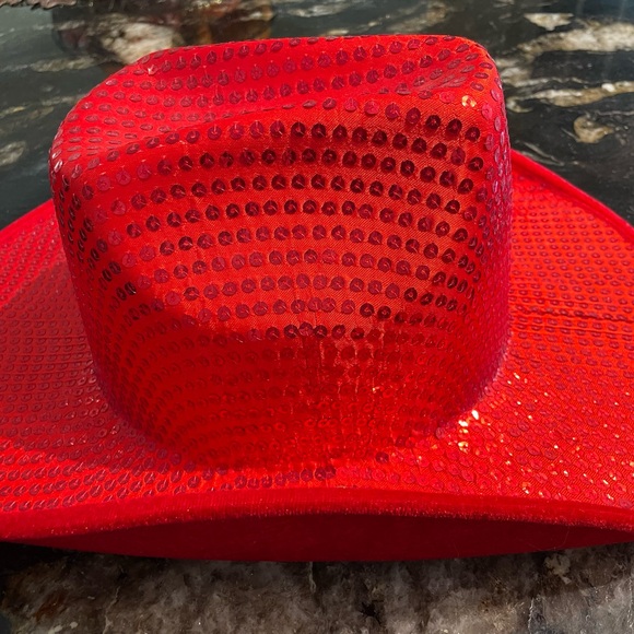 Teen/Adult Western Costume Dress with Red Cowgirl Hat - Picture 4 of 5